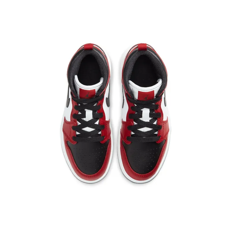 Jordan 1 Mid Chicago Toe (PS) Black/Gym Red-Black (640734-069)