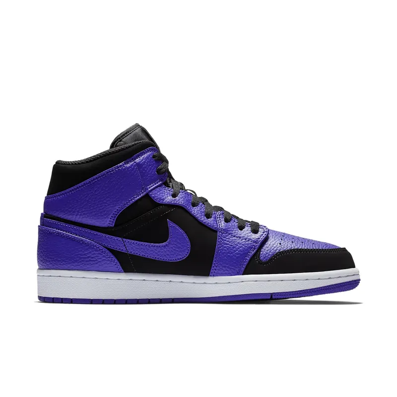 Jordan 1 Mid Black Dark Concord Black/Dark Concord-White (554724-051)