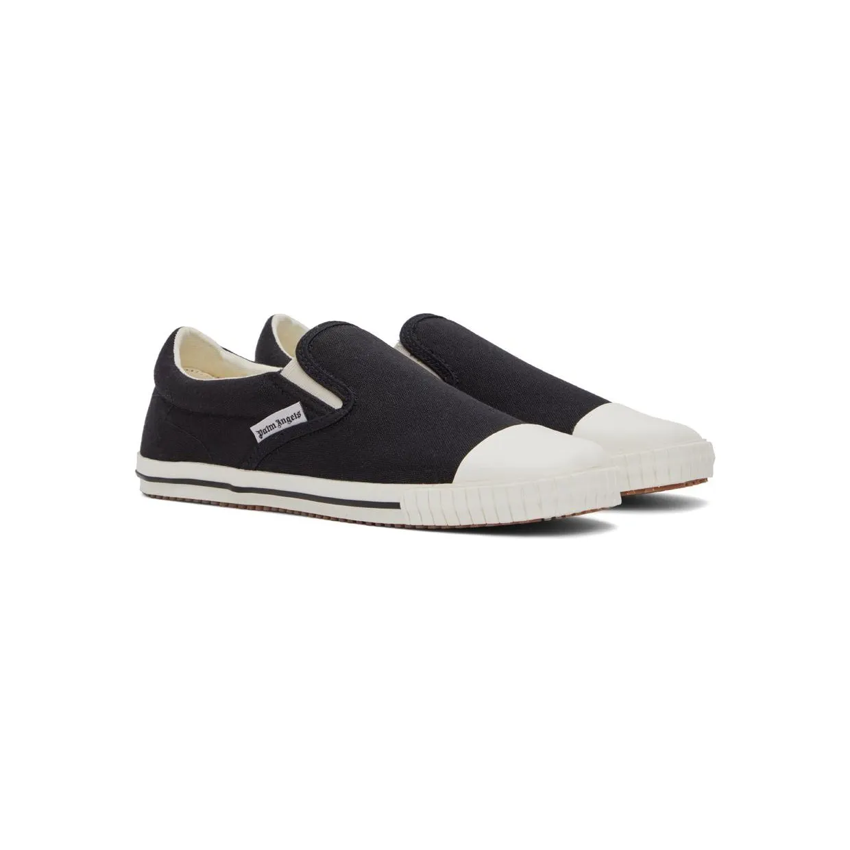 Palm Angels Black Vulcanized Low-Top Sneakers (PMIA074S22FAB0011001) (4)