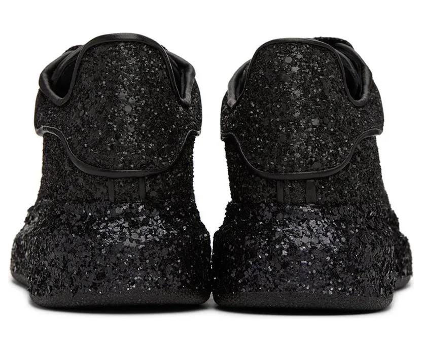 Alexander McQueen Kids Black All Over Glitter 1000 Black/Black (710103W4JF8) (2)