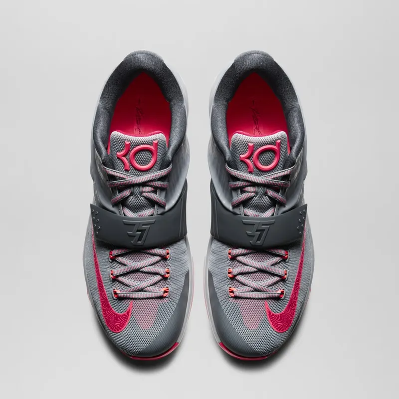 Nike KD 7 Calm Before the Storm Grey/Hyper Punch/Light Magnet Grey (653996-060)