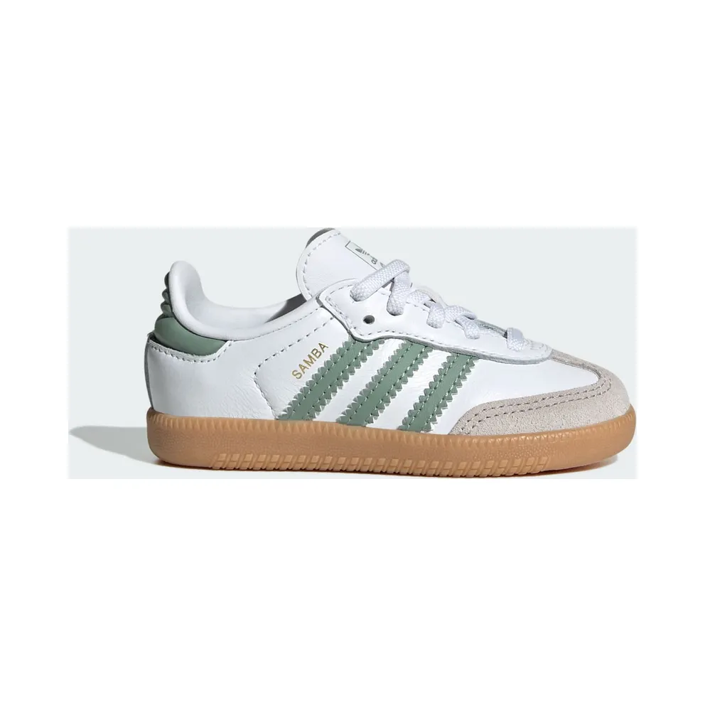 Adidas Samba OG Kids Cloud White / Silver Green / Gum (JP5487)