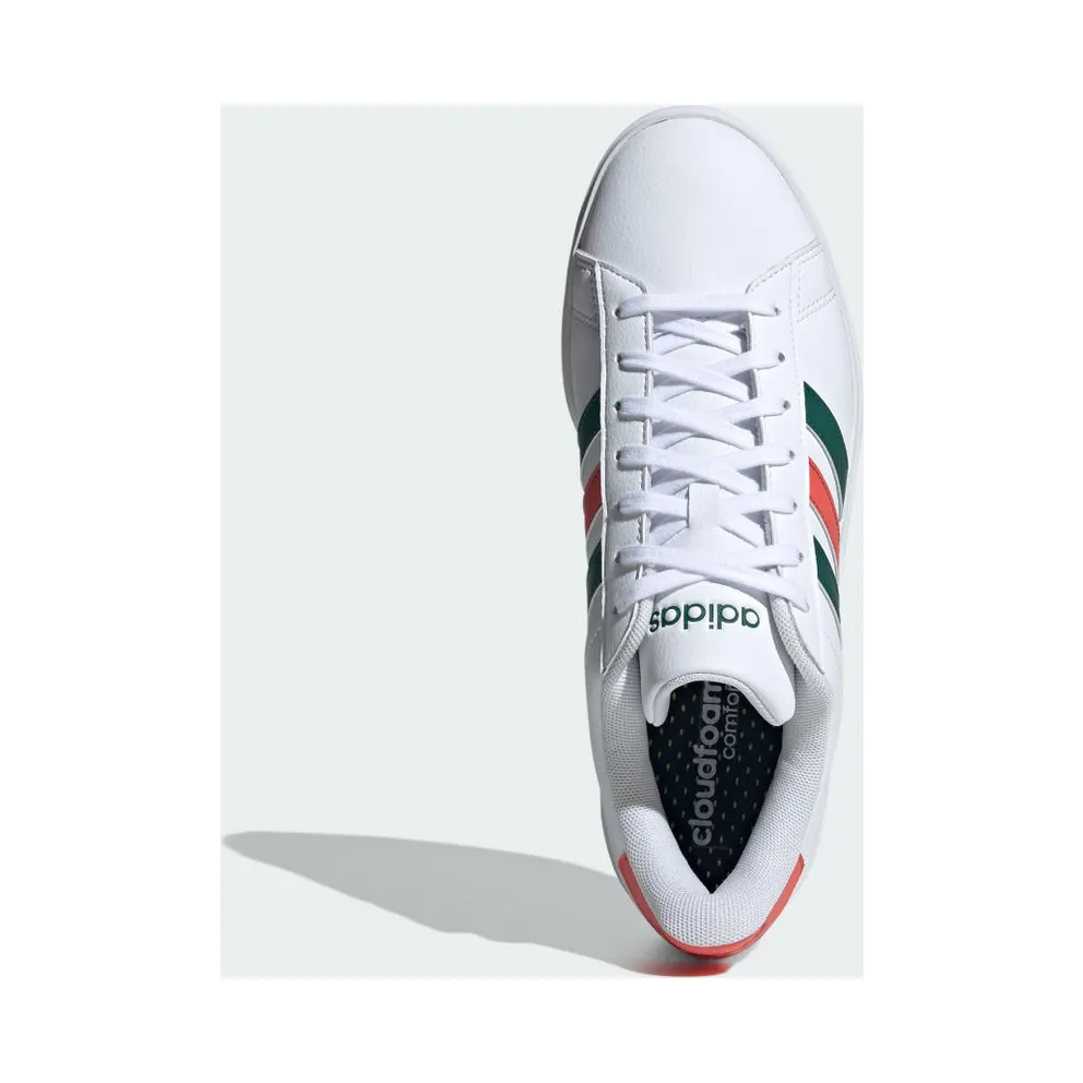 Adidas Grand Court Cloudfoam Comfort Cloud White / Collegiate Green / Preloved Scarlet (IG9220)