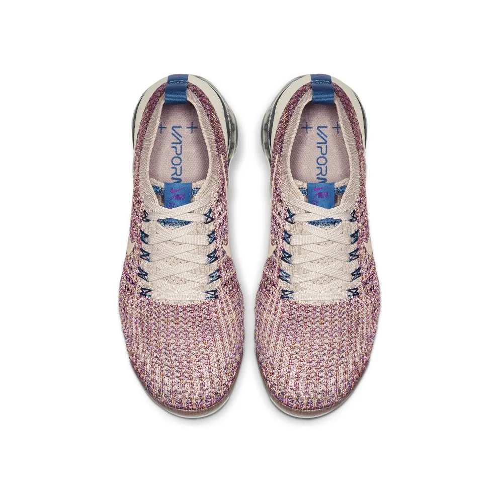 Nike Air VaporMax Flyknit 3 Desert Sand Vivid Purple (W) Desert Sand/Vivid Purple-Green Abyss-Desert Sand (AJ6910-007)