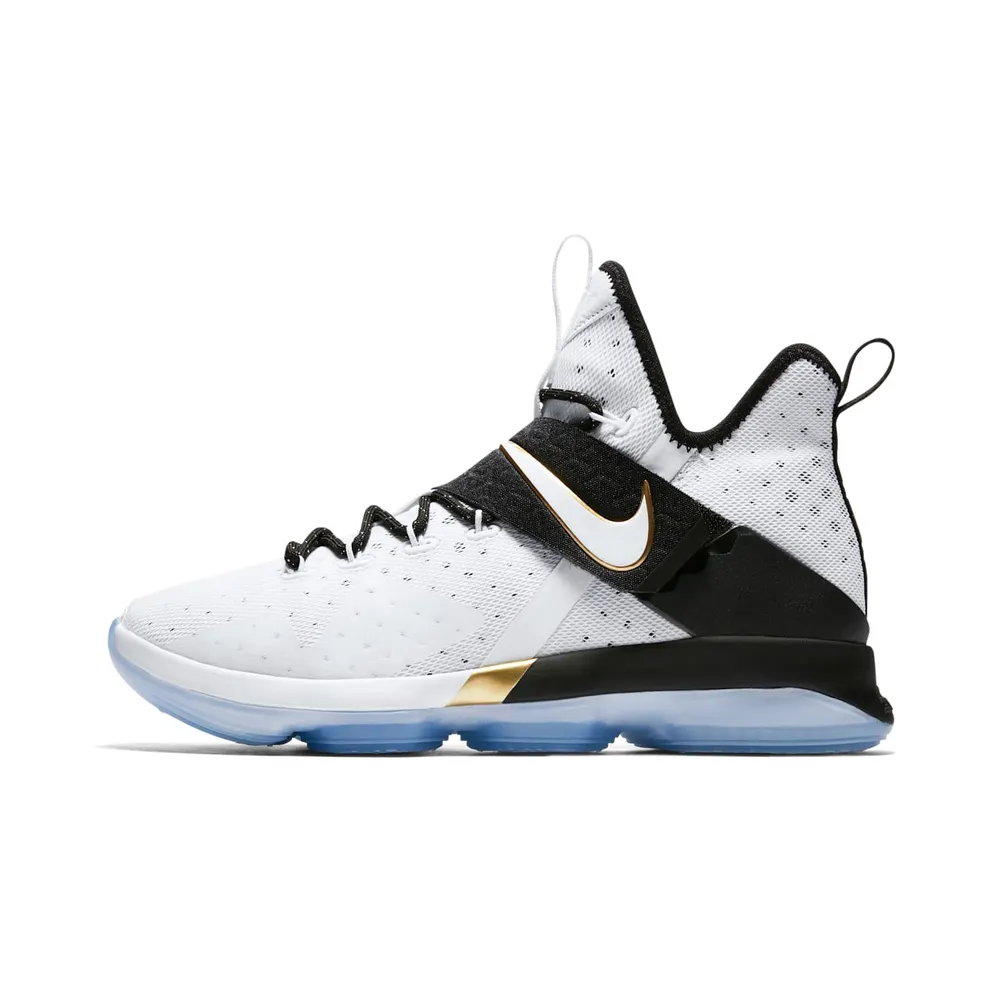 Nike LeBron 14 BHM (2017) Black/White-Metallic Gold (860634-100)