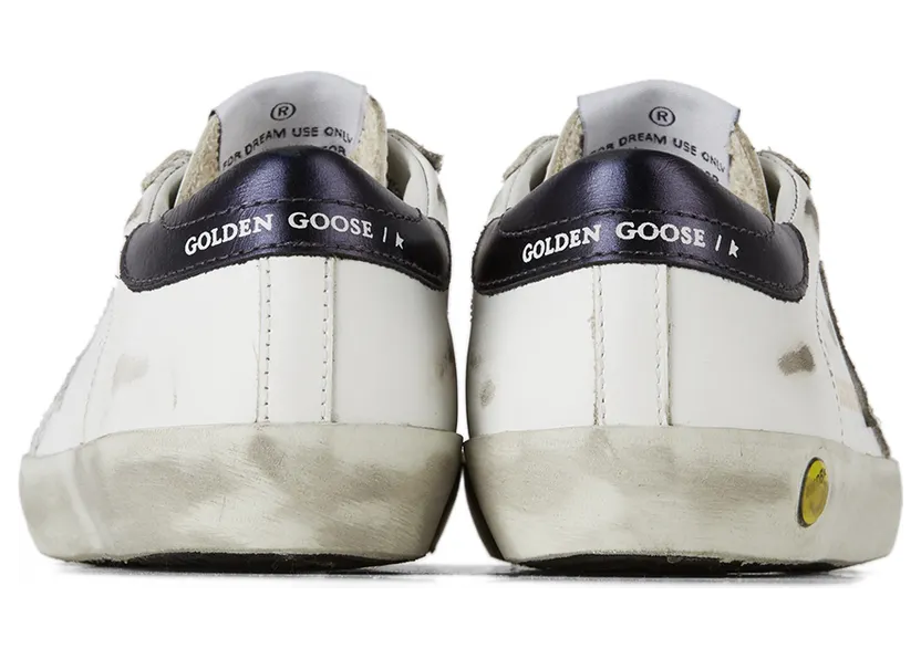 Golden Goose Kids White & Navy Super-Star Classic Sneakers (GYF00101.F002021.10768) (2)