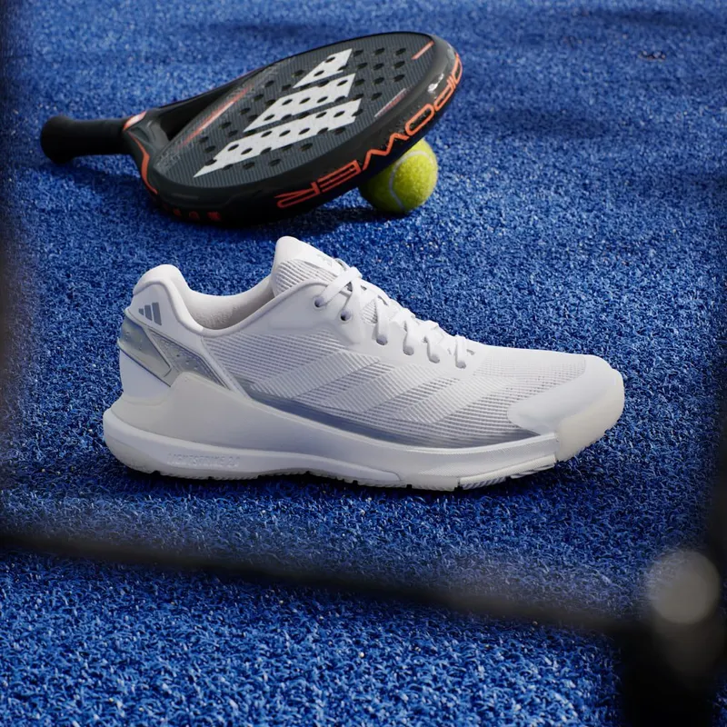Adidas Crazyquick Lightstrike Padelschoenen Cloud White / Cloud White / Zero Metalic (JR4659)