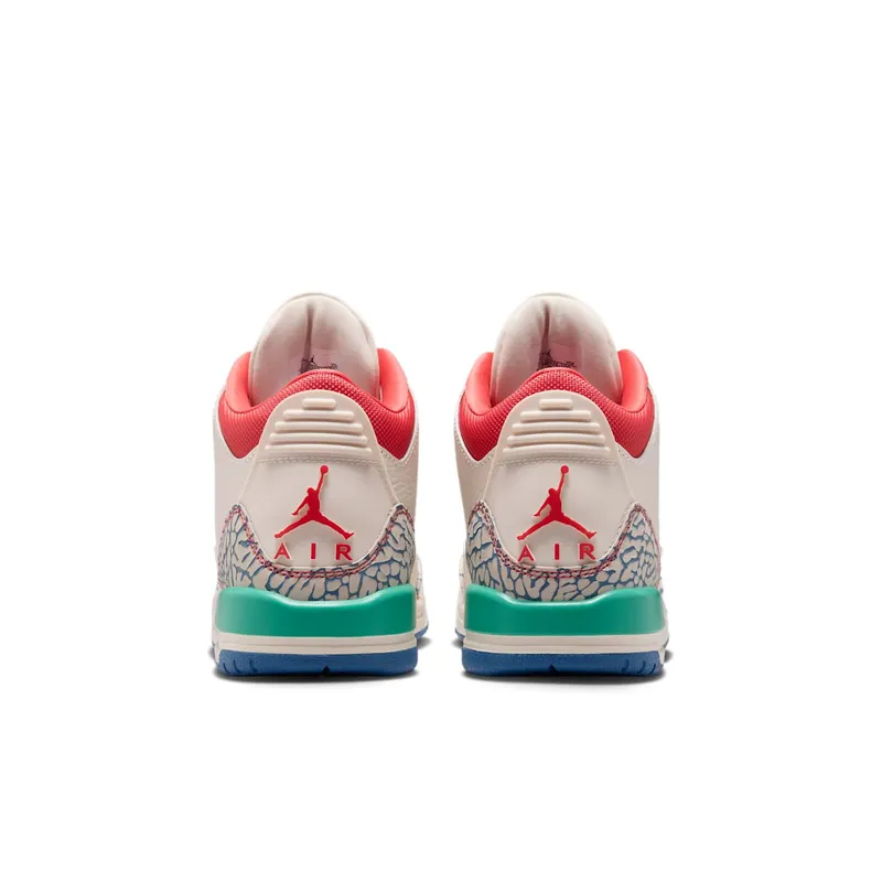 Air Jordan 3 – Play Your Way – “Chalk / True Blue / Kinetic Green / Track Red” (IO2076-100)
