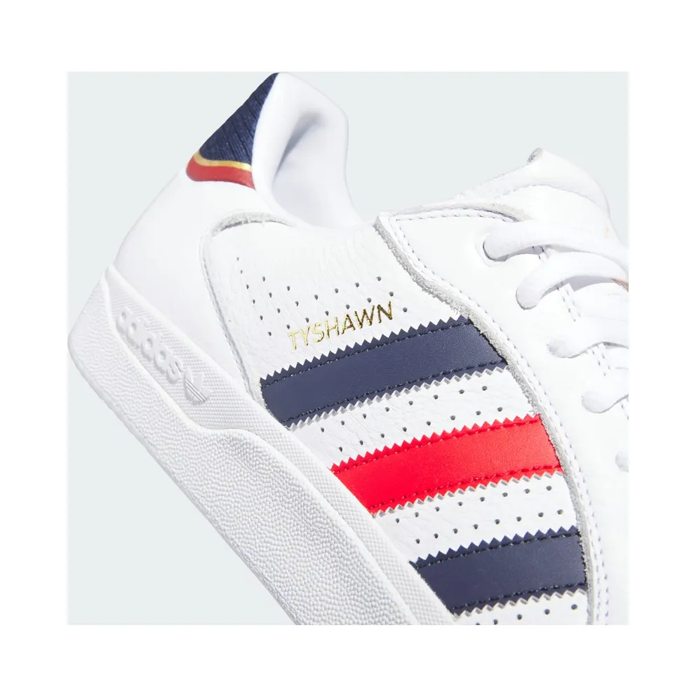 adidas Tyshawn Low Cloud White Better Scarlet Gold Metallic (IF4624)