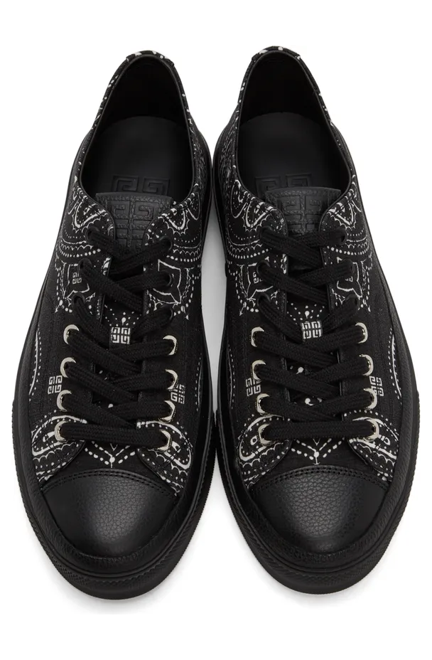 Givenchy Black & White Low City Sneakers (BH0050H0ZE) (5)