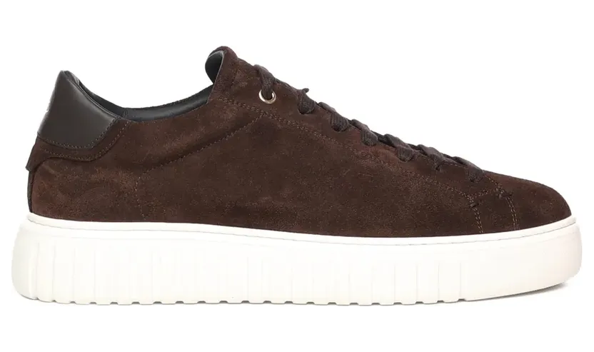 Giuliano Galiano aus Wildleder “Brown” (MARSCAMISCIODARKBROWN)
