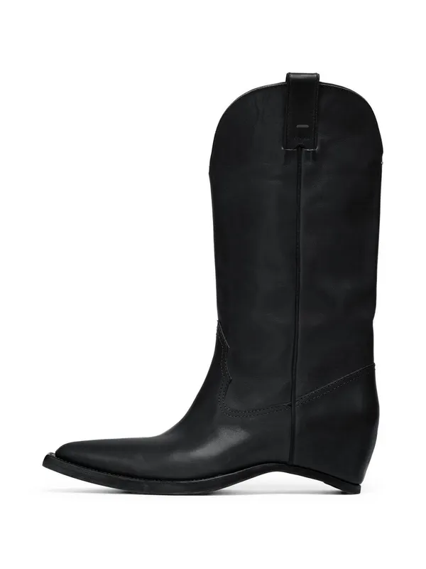 Maison Margiela Heel-less Western Leather Boot Black