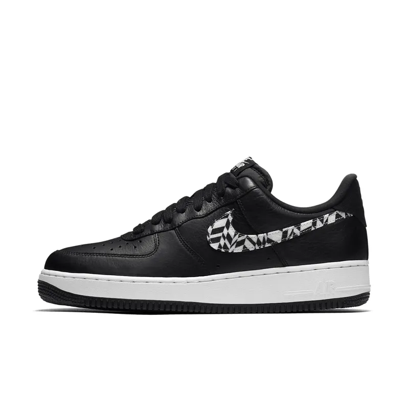 Nike Air Force 1 Low Black Pattern Swoosh (AQ4131-001)