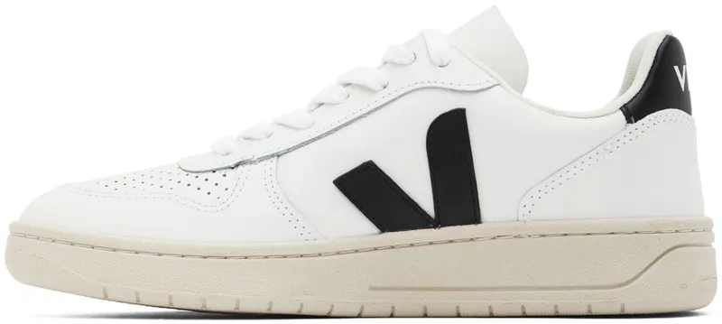 Veja White & Black Leather V-10 (VX0200005)