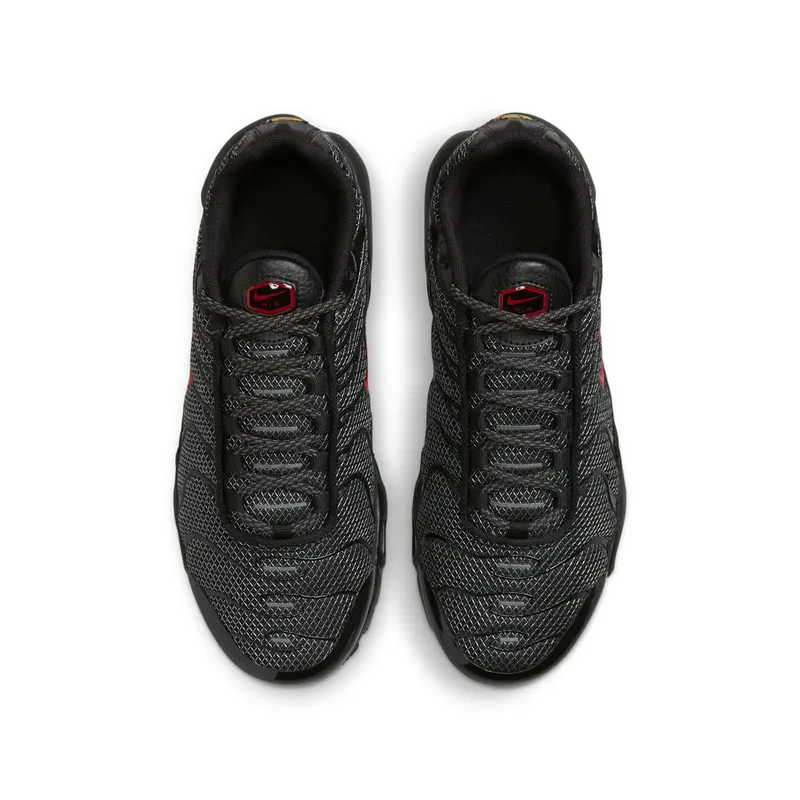 Nike Air Max Plus Black University Red Reflective Silver (GS) (DQ1104-001)