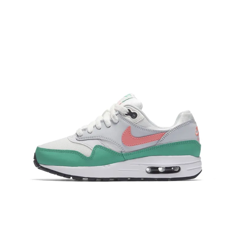 Nike Air Max 1 South Beach (GS) Summit White/Kinetic Green-Pure Platinum-Sunset Pulse (807602-105)