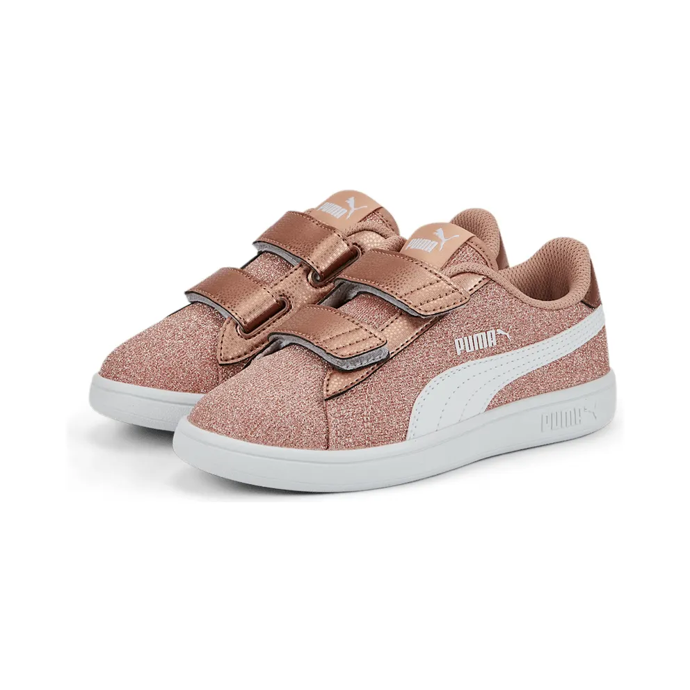 Puma Smash v2 Glitz Glam Kid Pink/White/Gold (36737829)