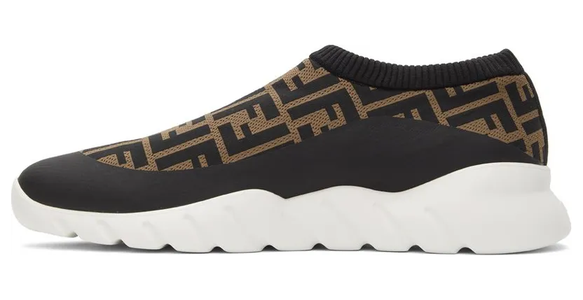Fendi Brown & Black ‘Forever Fendi’ Low-Top F17ML TABAC (7E1254 A7MN) (3)