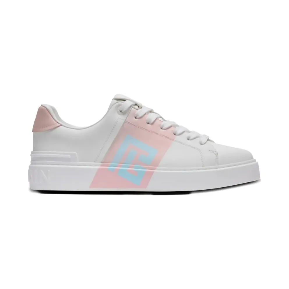 Balmain B-court Flip sneakers met vlakken – Weiß (FN0VI690LVBP)