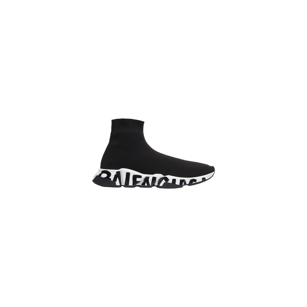 Balenciaga Speed Graffiti Trainers White Black Logo (W) (605942W05GE1015 / 605942W2DB71015)