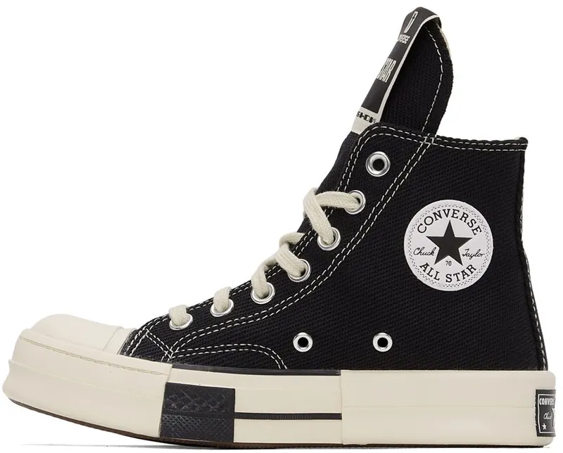 Rick Owens Drkshdw Black Converse Edition DRKSTAR Hi Sneakers (DC01BX686 CTDR1)