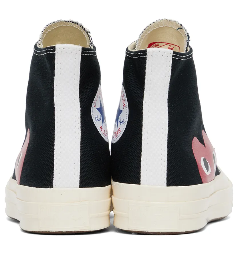 Comme des Garçons Play Black Converse Edition Half Heart Chuck 70 High Sneakers (P1K112) (2)