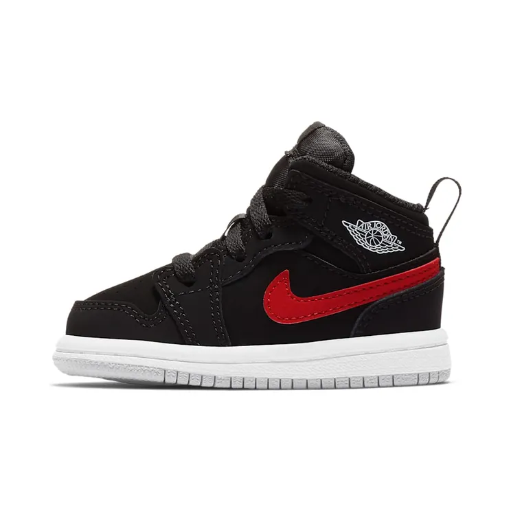 Jordan 1 Mid Multi-Color Swoosh Black (TD)