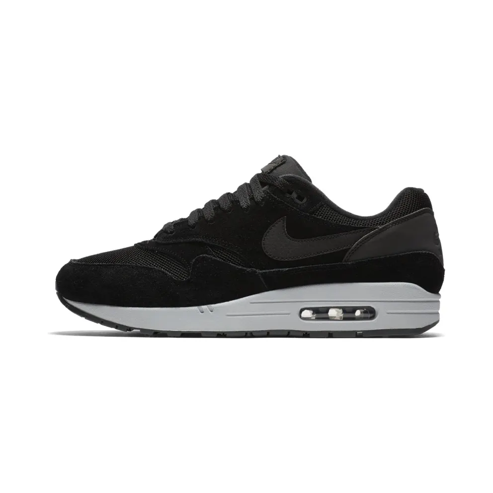 Nike Air Max 1 Black Reflective Heel Black/Pure Platinum-Dark Grey-Black (AH8145-006)