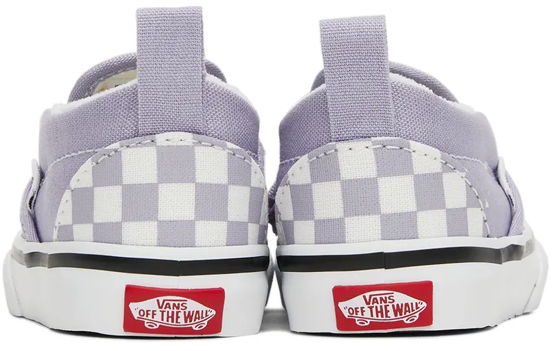 Vans Baby Purple & White Checkerboard Slip-On V (VN000UBSARV1)