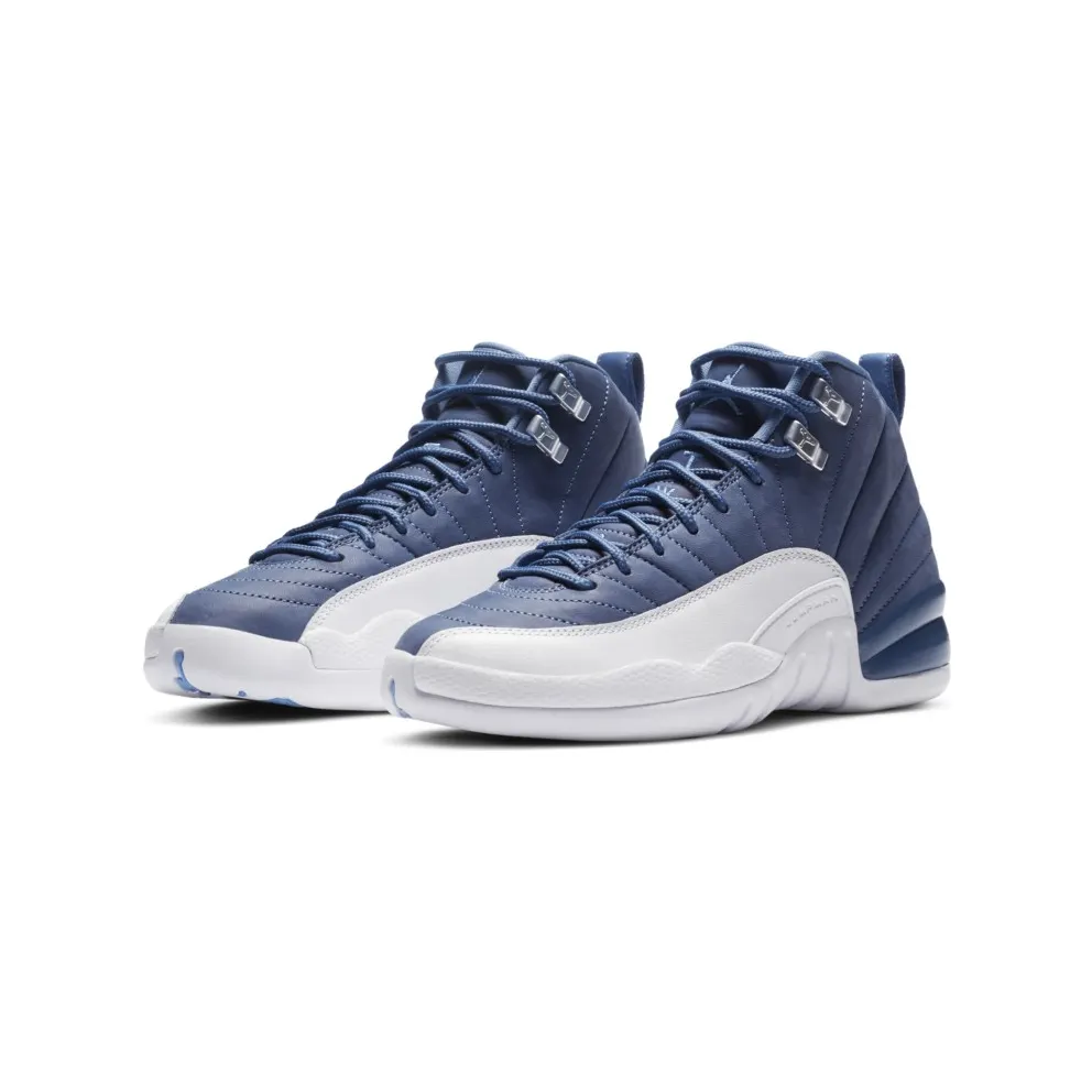 Jordan 12 Retro Indigo (GS) Stone Blue/Legend Blue-Obsidian (DB5595-404)