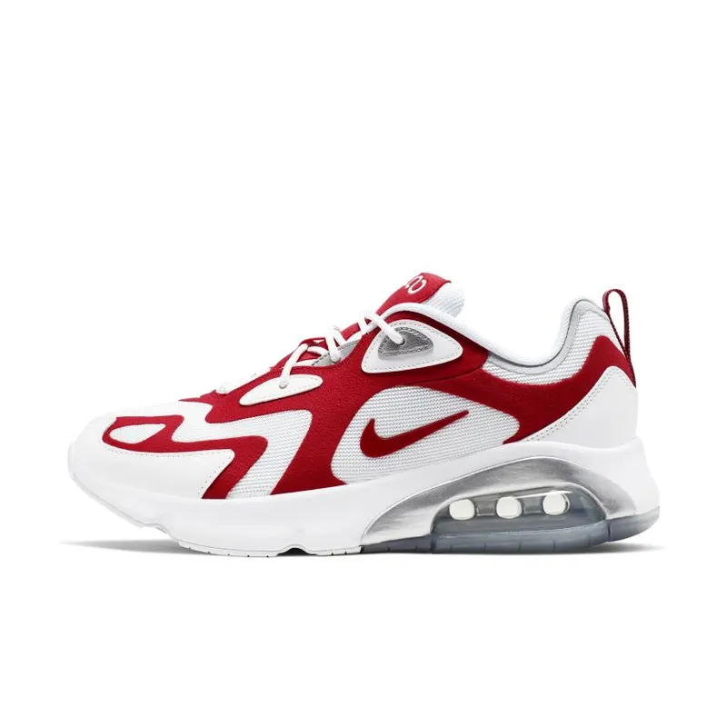 Nike Air Max 200 White University Red White/University Red/Metallic Silver (AQ2568-100)