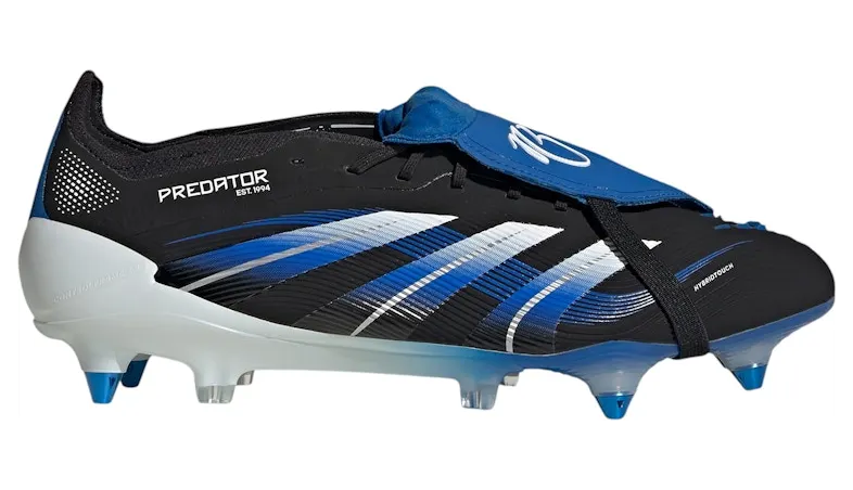 adidas Predator Elite Fold-over Tongue Soft Ground Football Boots “Core Black / Cloud White / Glow Blue” (JR1744)
