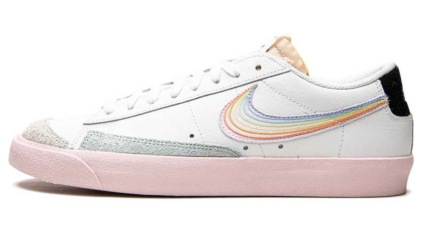 Nike Blazer Low 77 Be True (2021) – “White / Multi-color / Laser Fuchsia” (DD3034-100)