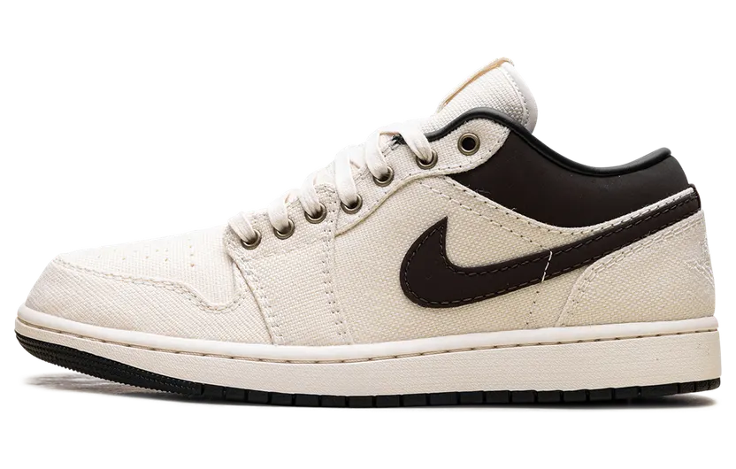 Air Jordan 1 Low Premium “Pale Ivory Baroque Brown” (IB8058-110)