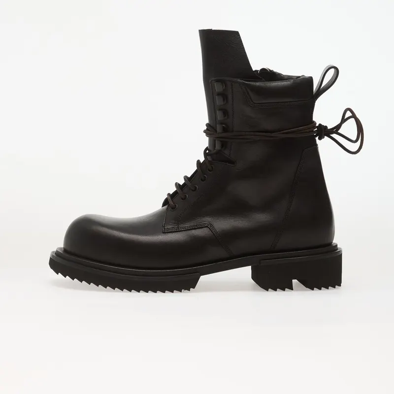 Rick Owens Gabe Lace-up Leather Boots BLACK (RU02F4829 LOO 09)