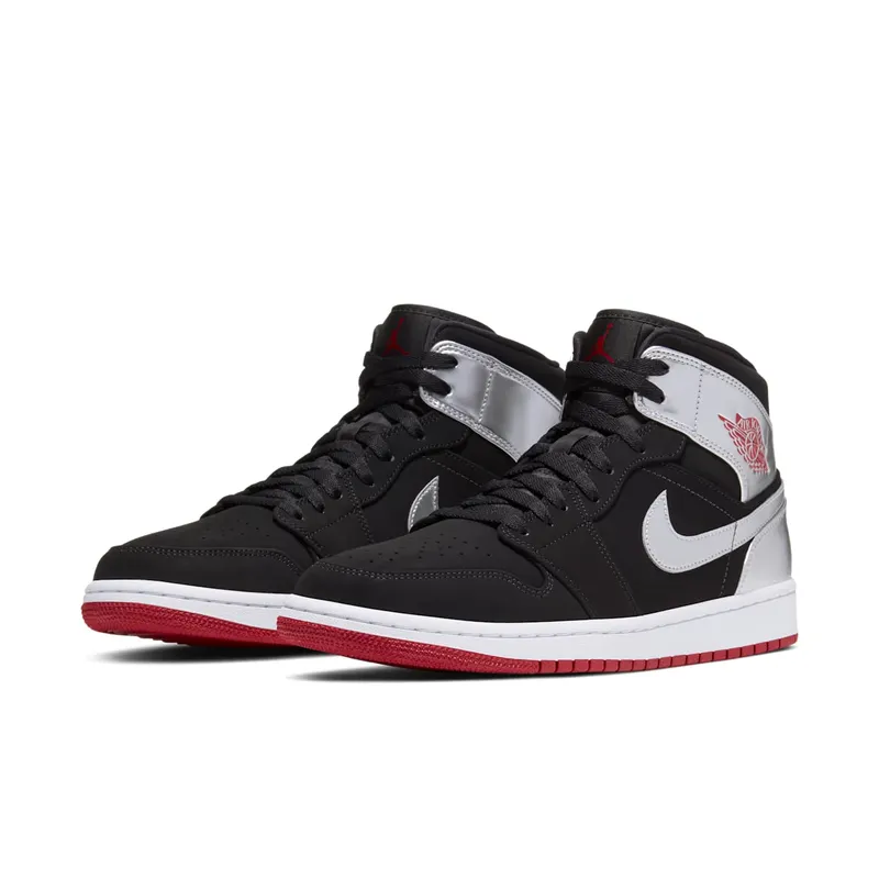 Jordan 1 Mid Johnny Kilroy Black/Gym Red-Metallic Silver (554724-057)