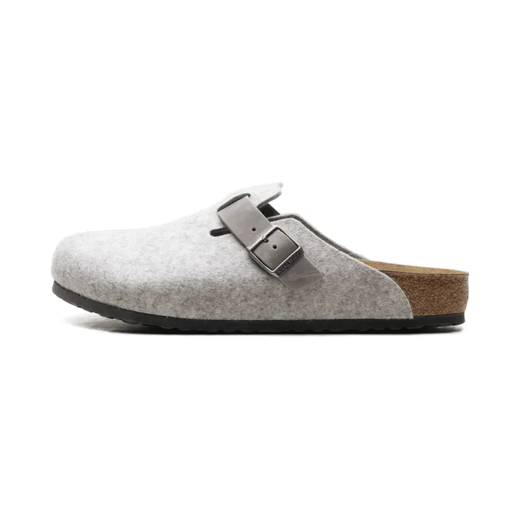 Birkenstock Boston Natural Leather Felt “Light Gray” (1026149)