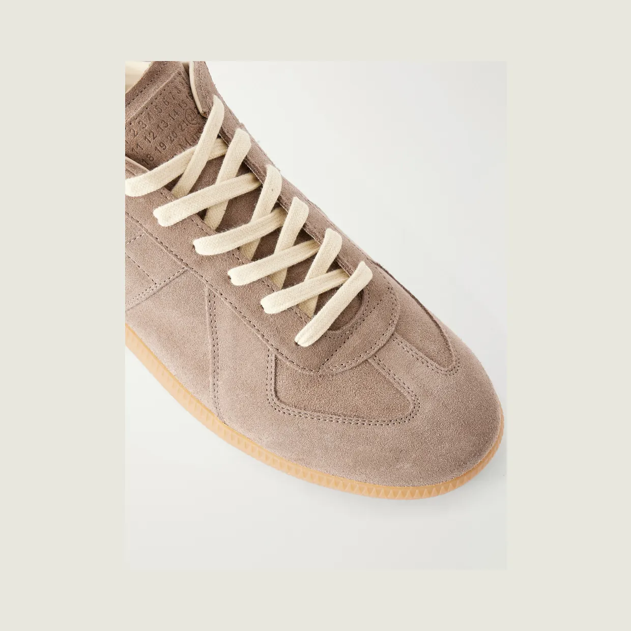 Maison Margiela Replica Leather and Suede Sneakers Brown (S57WS0236) (5)