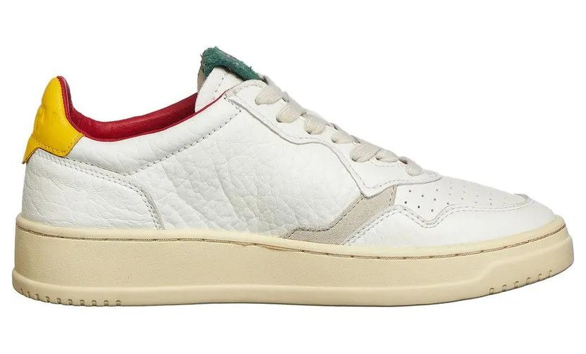Autry Medalist Low Leather / Elephant White / Yellow / Amazon (AULWLE10) (2)