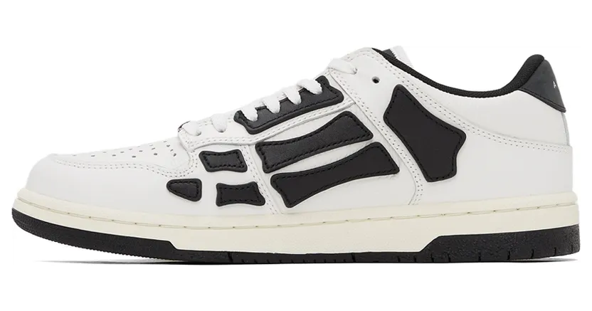 AMIRI White & Black Skel Top Low Sneakers (PS22MFS003-111) (3)