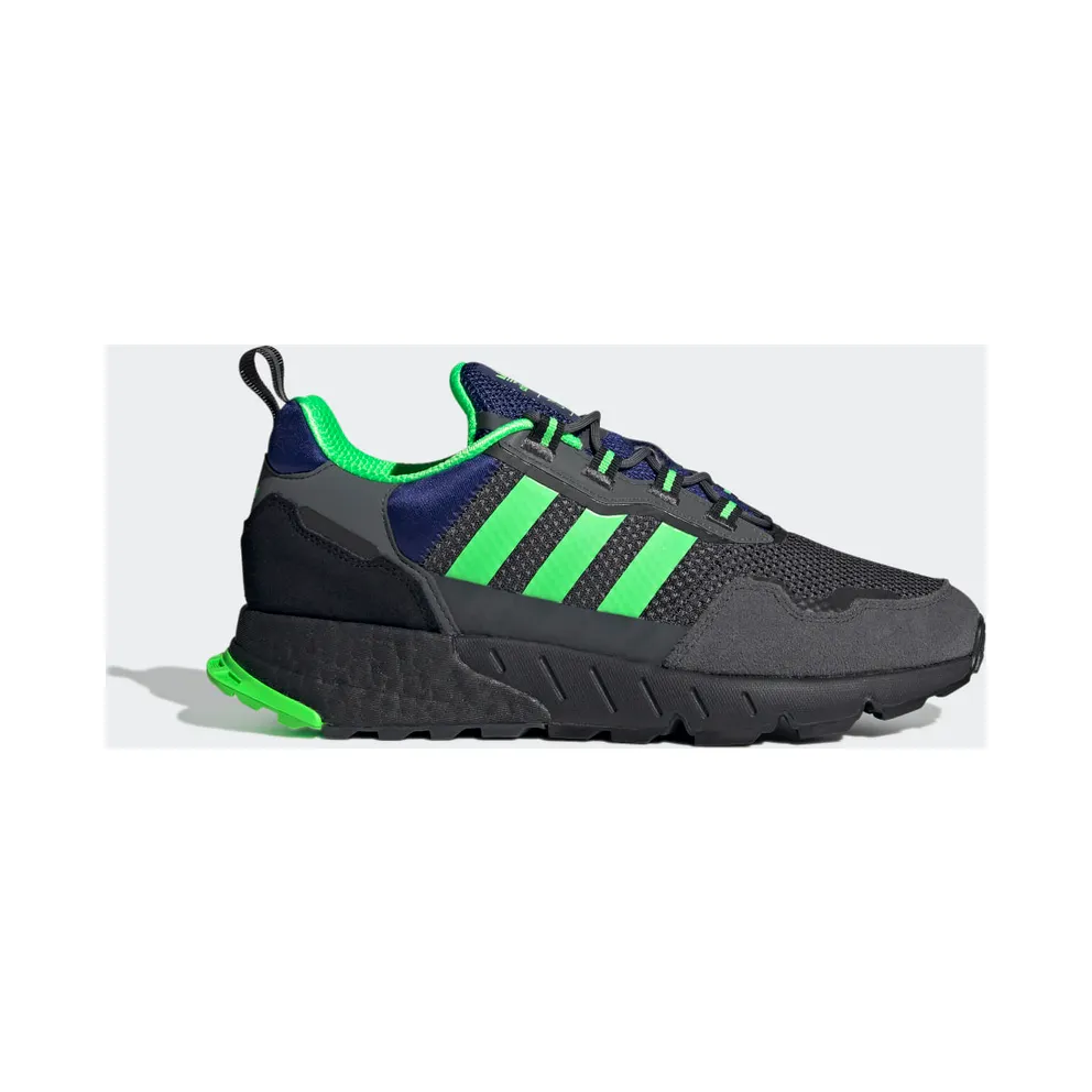 adidas ZX 1K Boost Schuh Grey Six / Screaming Green / Core Black (H00430)