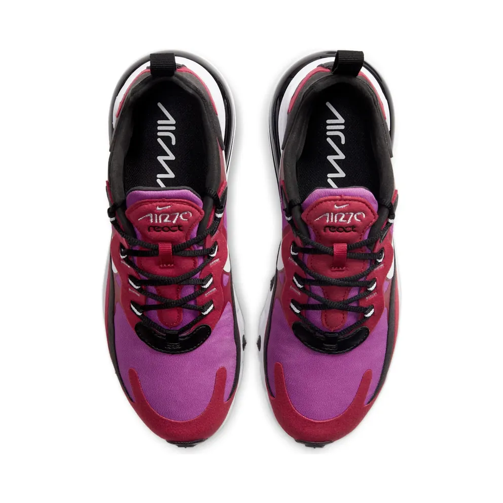 Nike Air Max 270 React Noble Red (W) White/Black.Noble Red/Vivid Purple (CI3899-600)