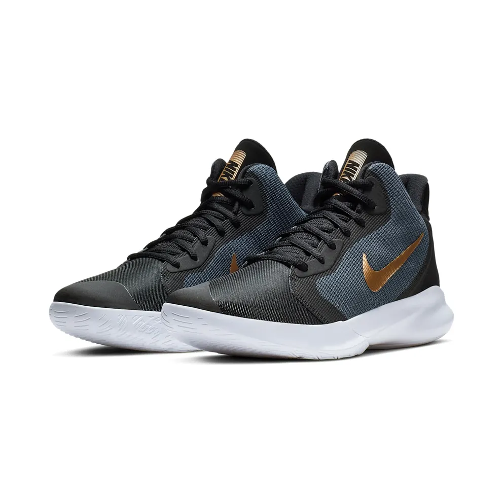 Nike Precision III “Dark Grey / White / Black / Metallic Gold” (AQ7495-003)