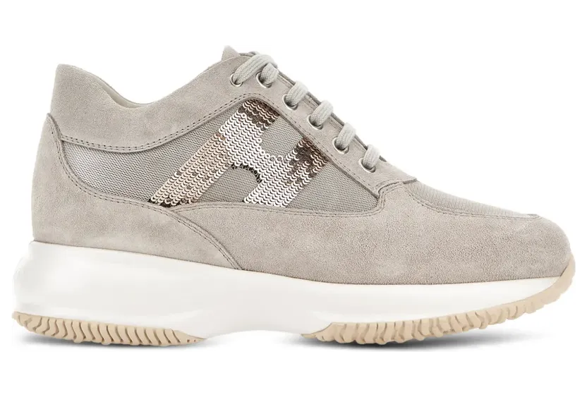 Hogan Interactive sneakers met pailletten – Grijs (HXW00N05640UWQ)
