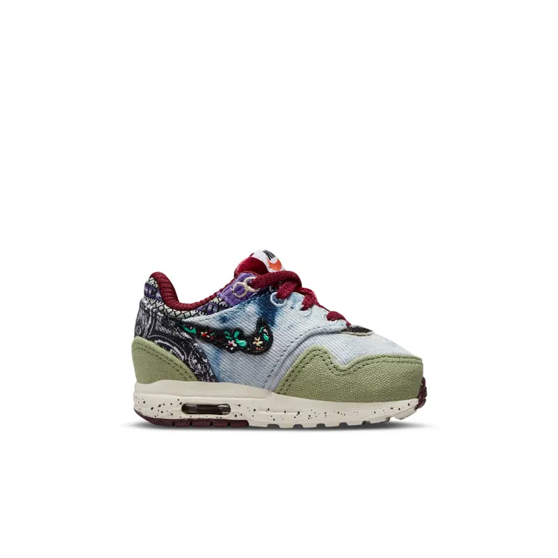 Nike Air Max 1 SP Concepts Mellow (TD) – “Oil Green / Black / Team Red / Sail” (DR2363-300)
