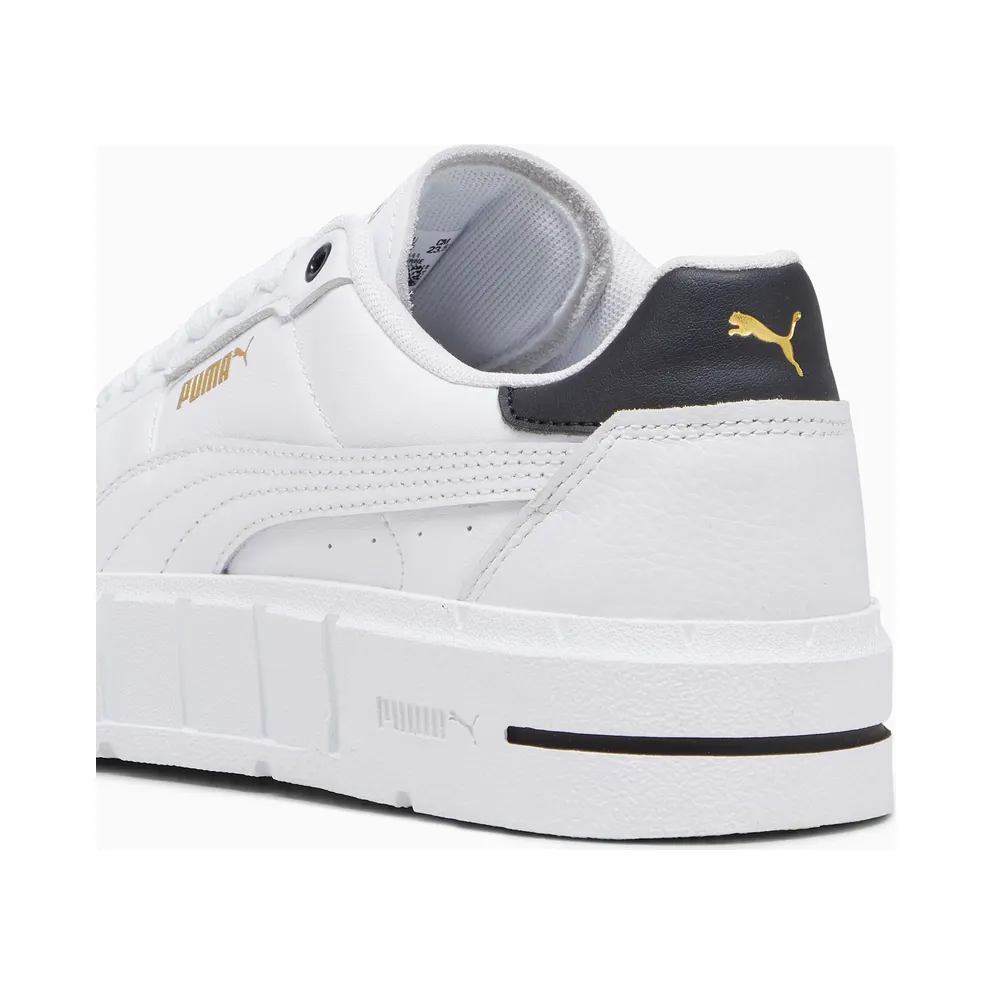Puma Cali Court leren damessneakers White/Black (393802-01)