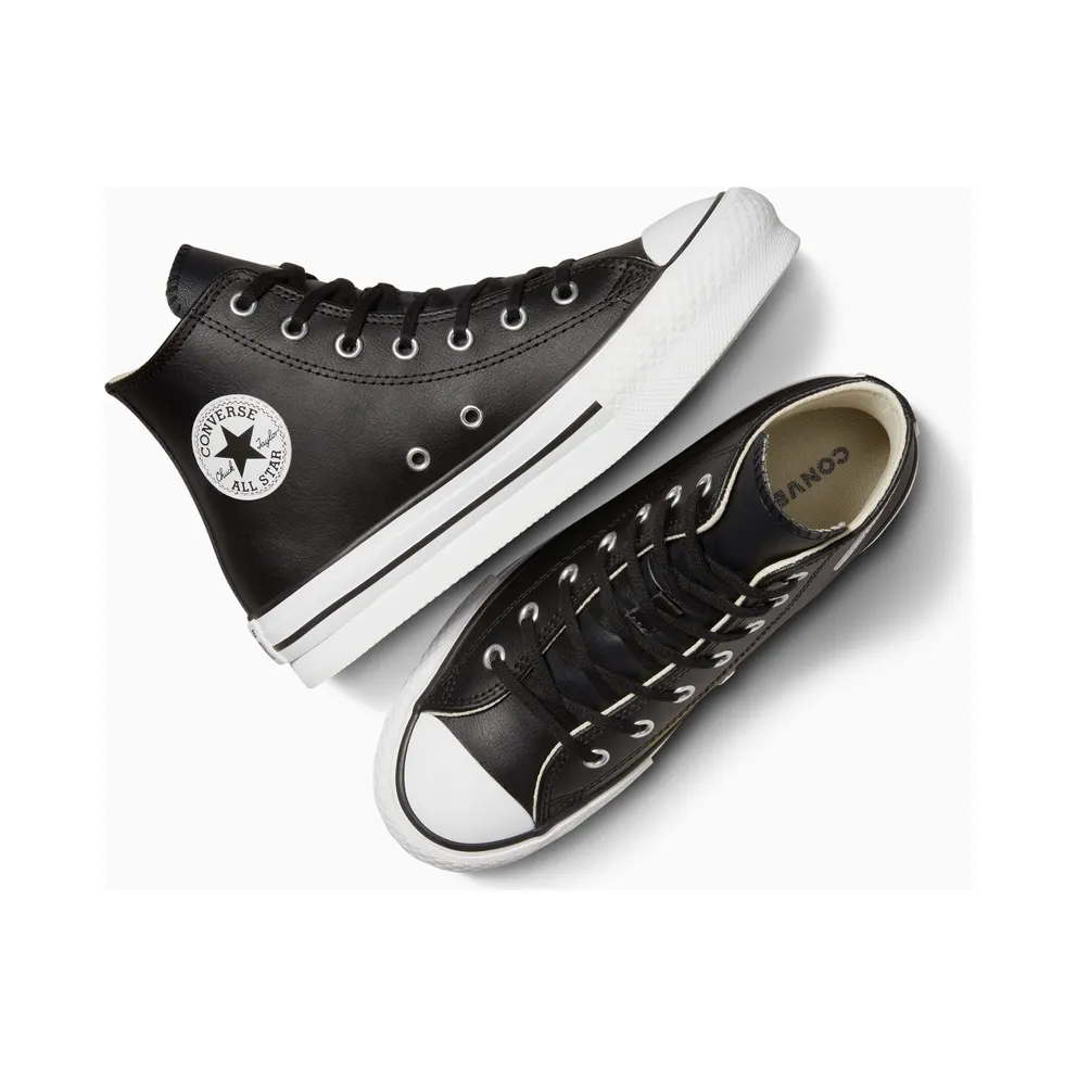 Converse Chuck Taylor All Star Lift Platform Leather Black/natural Ivory/White