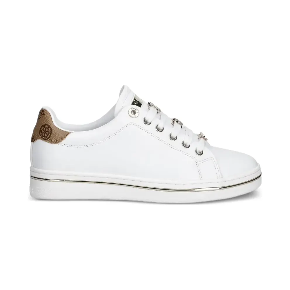 GUESS USA logo-plaque lace-up – White (FLTSTSELE12)