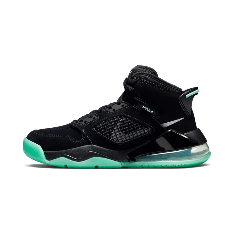Jordan Mars 270 Black Green Glow (GS) “Black / Green Glow / Reflect Silver” (BQ6508-003)