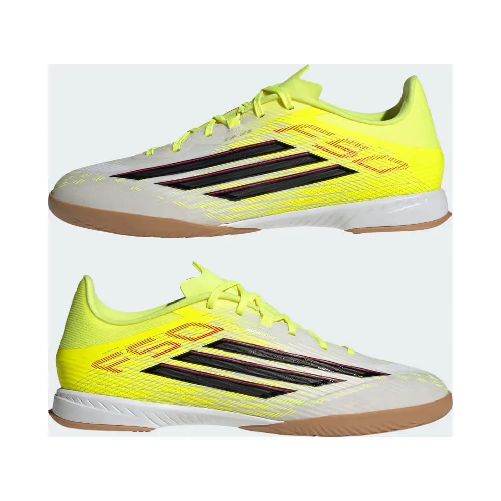 adidas F50 League Indoor Football “Team Solar Yellow 2 / Core Black / Lucid Red” (JR8971)